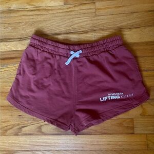 Gymshark Women's Burgundy Athletic Shorts